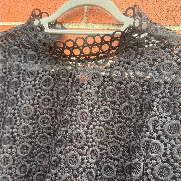 H&M Black Lace High-Neck Blouse – Size 14 - Picture 5 of 7